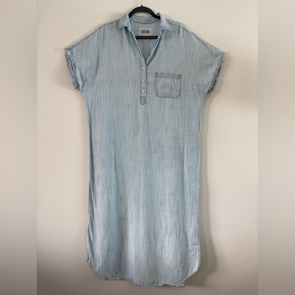 GRAYSON - Frank & Eileen Dress Chambray Denim - THE ARTIST DRESS FULL LENGHT M
